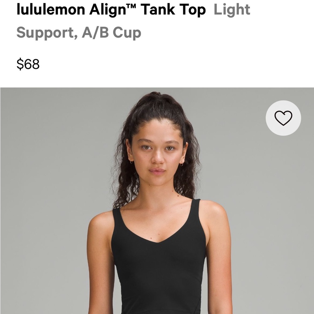 Align Lululemon Black Sleeveless Crop Top